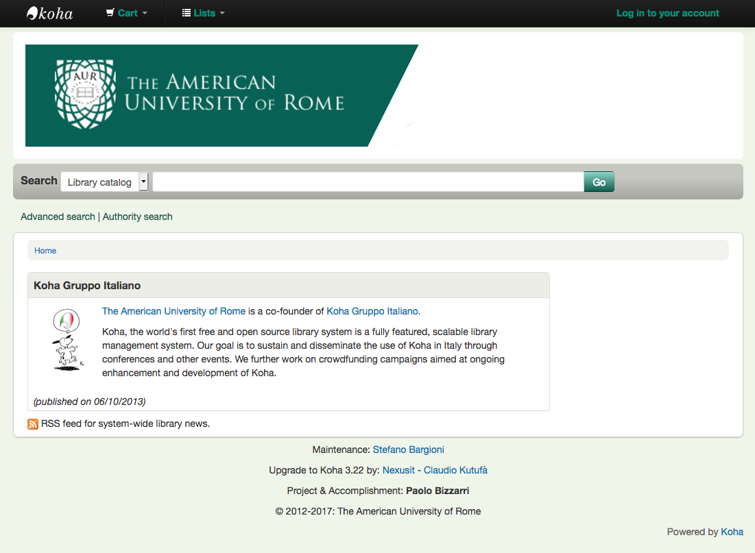 Opac American University of Rome